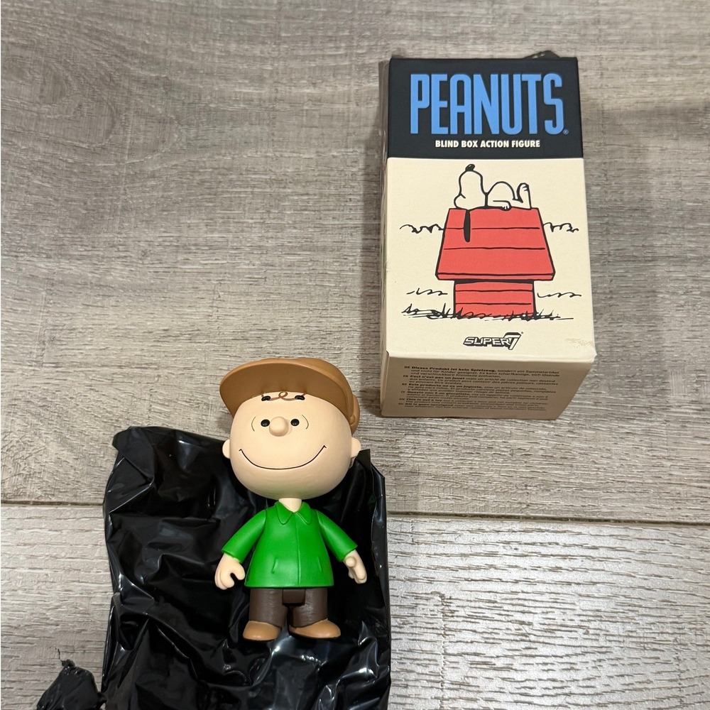 Super7 Peanuts Reaction Wave 4 Blind Box Action Figure Charlie Brown Green Jacke